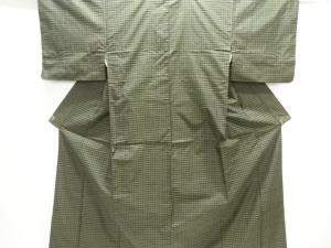 変わり格子織出し本場泥大島紬着物